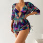 💖Oferte speciale de schimbare de sezon!🏖️Set de 3 piese imprimate sexy pentru femei
