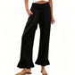 Pantaloni de lounge cu volane, stil Boho, pentru femei