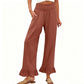 Pantaloni de lounge cu volane, stil Boho, pentru femei