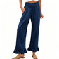 Pantaloni de lounge cu volane, stil Boho, pentru femei