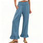 Pantaloni de lounge cu volane, stil Boho, pentru femei