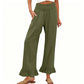 Pantaloni de lounge cu volane, stil Boho, pentru femei