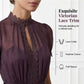 Rochie fluidă pentru femei, cu detalii din dantelă, în stil victorian