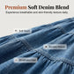 👗 REDUCERE DE 50% PENTRU TIMP LIMITAT! ✨ Fustă Maxi din Denim – Talie Înaltă, Cu Volane, Formă A, Cu Nasturi în Față ✨