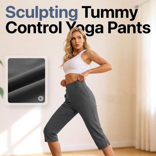 Pantaloni eleganți de yoga cu efect de modelare a abdomenului