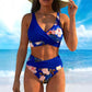 Bikini pentru femei, cu talie înaltă și imprimeu