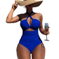 👙 ACUM CU 49% REDUCERE!🌊 Costum de baie dintr-o piesă cu halter încrucișat – Talie înaltă cu control al abdomenului și decupaj elegant – Costum de plajă cu uscare rapidă 🏖️