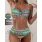 👙Set de bikini pentru femei, talie înaltă, top și fundă