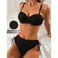 👙Set de bikini pentru femei, talie înaltă, top și fundă