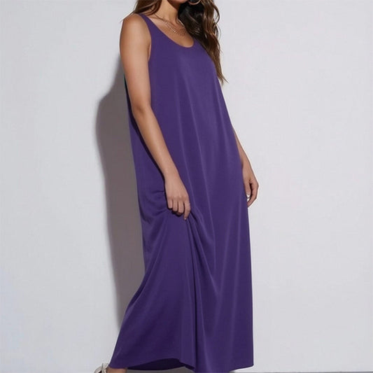 Rochie Maxi Casual Fără Mâneci pentru Femei