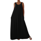 Rochie Maxi Casual Fără Mâneci pentru Femei