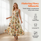 Rochie lungă fără mâneci cu imprimeu floral