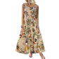 Rochie lungă fără mâneci cu imprimeu floral