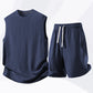 Set de tricou și pantaloni scurți pentru sport casual pentru bărbați