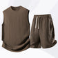 Set de tricou și pantaloni scurți pentru sport casual pentru bărbați