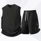 Set de tricou și pantaloni scurți pentru sport casual pentru bărbați