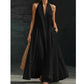Rochie maxi elegantă de vară, casual, cu halter