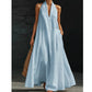 Rochie maxi elegantă de vară, casual, cu halter