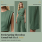 Set elegant fără mâneci, format din top scurt și pantaloni cu talie înaltă