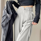 Pantaloni cu talie înaltă și croială largă - Eleganți și confortabili pentru purtare de zi cu zi