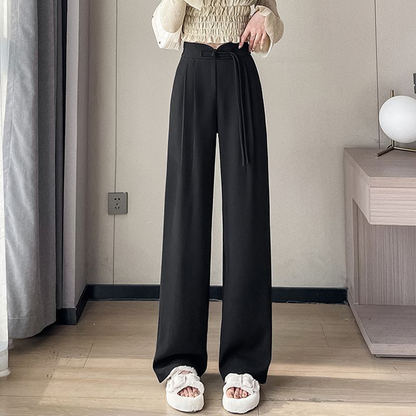 Pantaloni cu talie înaltă și croială largă - Eleganți și confortabili pentru purtare de zi cu zi