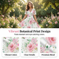 Rochie pentru femei cu imprimeu floral și mâneci din dantelă