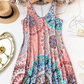 👗Rochie de vară casual, fără mâneci, în linie A – cu imprimeu, vaporoasă, ușoară ☀️