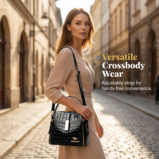 👜 Geantă de Damă cu Model Crocodil Lucios – Elegantă, Spațioasă și Versatilă pentru Orice Ocazie