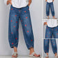 👖 Blugi cu imprimeu pentru femei, cu motive în formă de inimioare