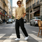 Pantaloni cargo pentru bărbați, croială lejeră, picior drept