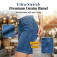 Șorturi din denim stretch cu talie înaltă pentru femei