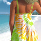 Set de costum de baie cu imprimeu curcubeu în degrade pentru femei cu dimensiuni mari