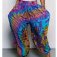 Pantaloni harem cu vopsire tie-dye pentru femei