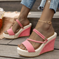 📢📢REDUCERE DE 40%!! 👡🔥 Sandale cu toc pană pentru femei