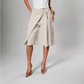Pantaloni culottes eleganți pentru femei, cu talie încrucișată și croi larg