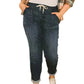 👖 Pantalon de jogging décontracté en jean à cordon de serrage pour femme