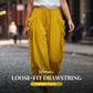 👖 ACUM CU 30% REDUCERE! 🏮 Pantaloni tip lanternă, lejeri pentru femei, cu șnur – moi și vaporoși – țesătură respirabilă, manșete elastice – perfecți pentru vară, plajă sau look-uri boho-chic 🌸