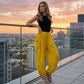 👖 ACUM CU 30% REDUCERE! 🏮 Pantaloni tip lanternă, lejeri pentru femei, cu șnur – moi și vaporoși – țesătură respirabilă, manșete elastice – perfecți pentru vară, plajă sau look-uri boho-chic 🌸