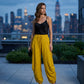 👖 ACUM CU 30% REDUCERE! 🏮 Pantaloni tip lanternă, lejeri pentru femei, cu șnur – moi și vaporoși – țesătură respirabilă, manșete elastice – perfecți pentru vară, plajă sau look-uri boho-chic 🌸