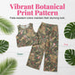 Set de top fără mâneci cu imprimeu și pantaloni cu picior larg pentru femei