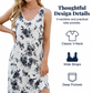 Rochie casual fără mâneci, cu bretele subțiri și imprimeu, pentru femei