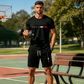 👕 30% REDUCERE ACUM! ⏰ Set pentru bărbați din 2 piese cu imprimeu – Moale și respirabil – Croială lejeră, perfect pentru relaxare vara sau zile casual – Top și pantaloni scurți asortați 🩳