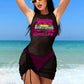 🔥 Set de bikini din 3 piese cu rochie de plajă grafică(bikini + fustă-jachetă din dantelă)😍💓