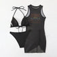 🔥 Set de bikini din 3 piese cu rochie de plajă grafică(bikini + fustă-jachetă din dantelă)😍💓