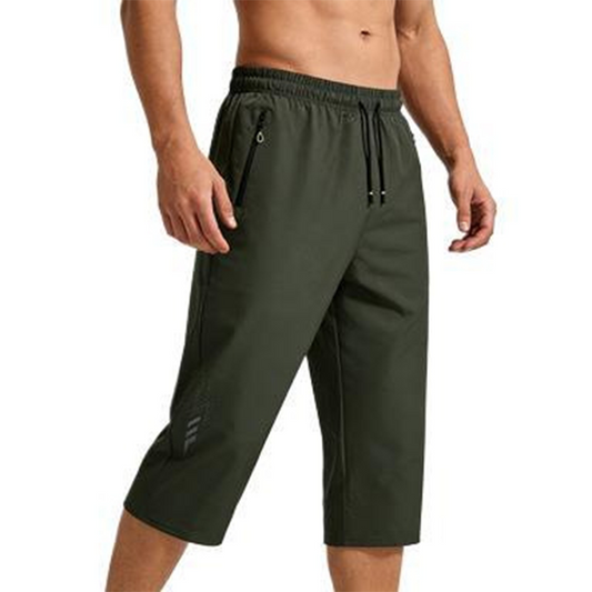 📢📢REDUCERE 40% !! ⏰Pantaloni scurți 3/4 pentru bărbați, cu uscare rapidă, tip jogger