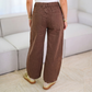 👖✨Pantaloni Largi Femei cu Talie Înalță și Buzunare Mari – Bumbac Spălat Moale, Siluetă Alungită | 3 Culori | S-2XL🌿