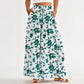 🌸 Pantaloni cu talie înaltă și picior larg, cu imprimeu floral – ușori și fluizi – spate elastic, perfecți pentru vară sau vacanțe la resort – eleganți și comozi ✨