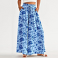 🌸 Pantaloni cu talie înaltă și picior larg, cu imprimeu floral – ușori și fluizi – spate elastic, perfecți pentru vară sau vacanțe la resort – eleganți și comozi ✨