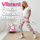🌸 Pantaloni de damă cu design floral 🌿 Talie ajustabilă, croială confortabilă și eleganță naturală ✨