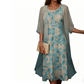 Rochie cu imprimeu și cardigan, set de 2 piese pentru femei